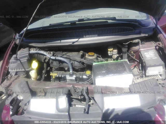 1B4GP25372B632216 - 2002 DODGE CARAVAN SE BURGUNDY photo 10