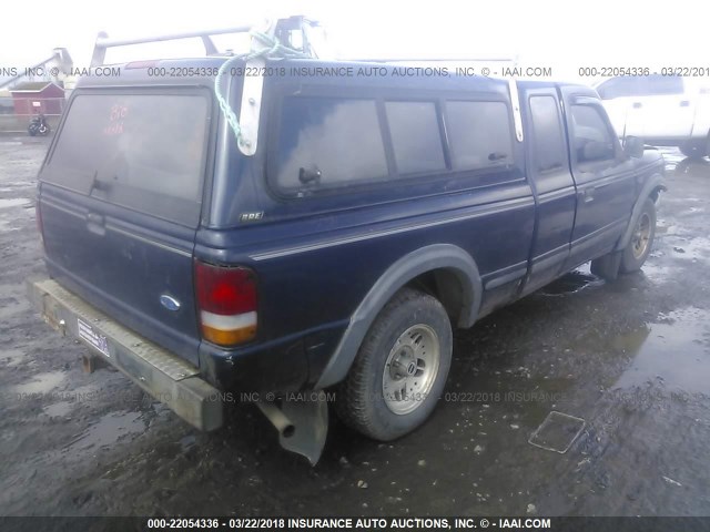 1FTCR15X9PPA64439 - 1993 FORD RANGER SUPER CAB BLUE photo 4