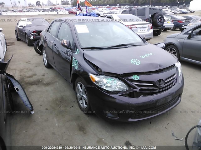 2T1BU4EE1DC079280 - 2013 TOYOTA COROLLA S/LE PURPLE photo 1