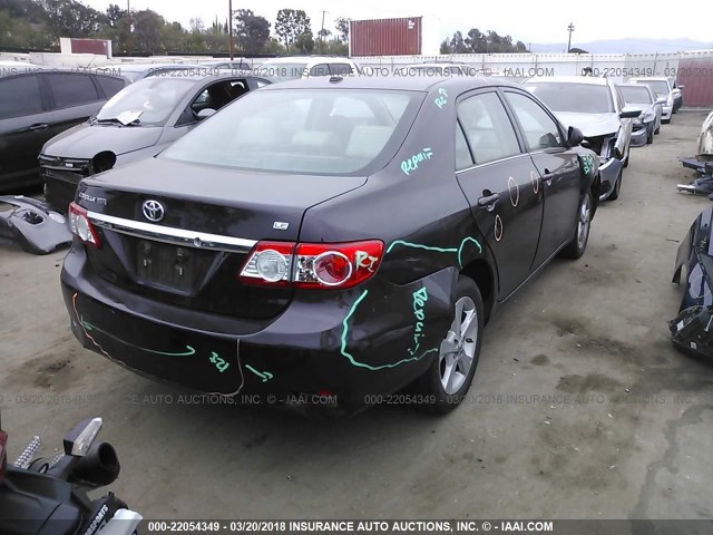 2T1BU4EE1DC079280 - 2013 TOYOTA COROLLA S/LE PURPLE photo 4