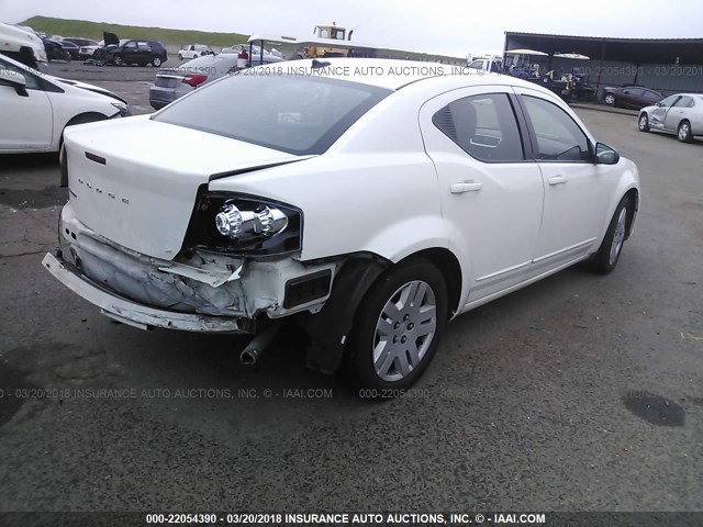 1B3BD4FB2BN523119 - 2011 DODGE AVENGER EXPRESS WHITE photo 4