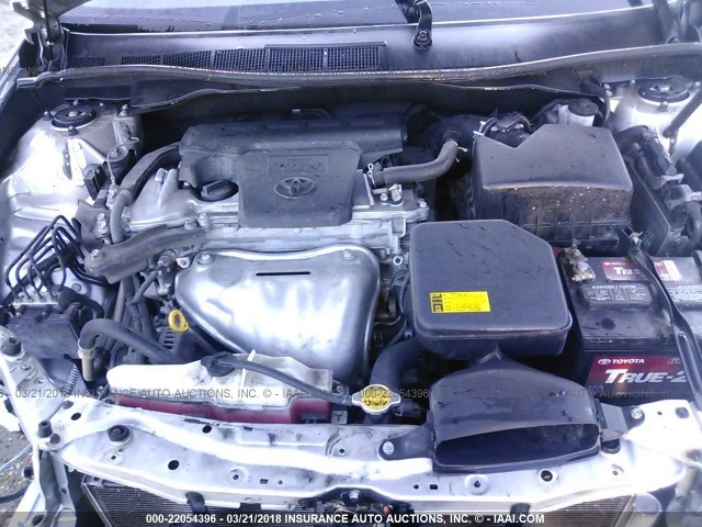 4T1BF1FK5CU082242 - 2012 TOYOTA CAMRY SE/LE/XLE ვერცხლისფერი ფოტო 10