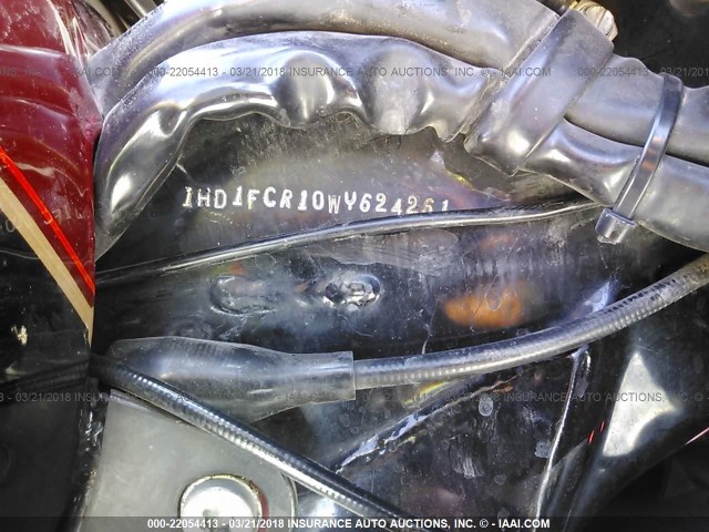 1HD1FCR10WY624261 - 1998 HARLEY-DAVIDSON FLHTCUI RED photo 10