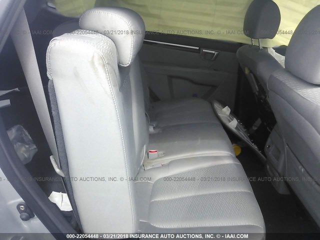 5NMSG13D09H306735 - 2009 HYUNDAI SANTA FE GLS SILVER photo 8