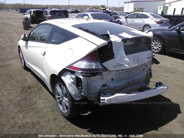 JHMZF1D60CS005457 - 2012 HONDA CR-Z EX WHITE photo 3