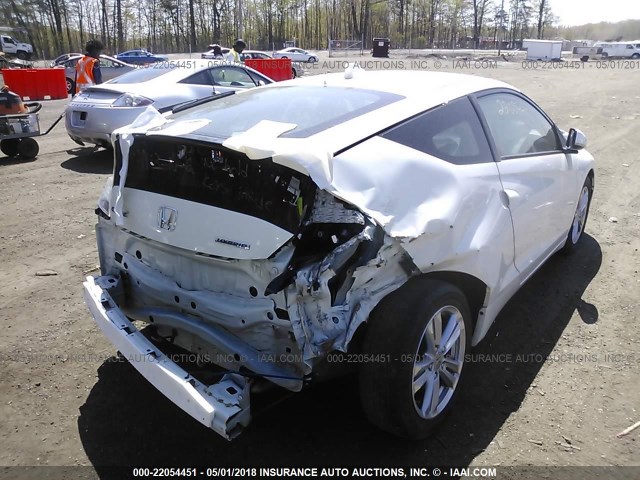 JHMZF1D60CS005457 - 2012 HONDA CR-Z EX WHITE photo 4