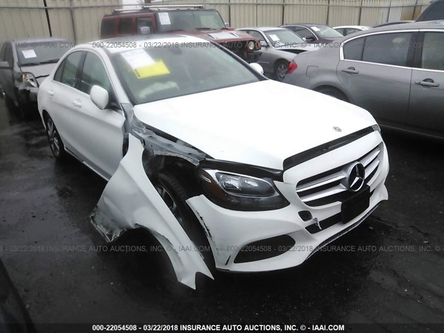 55SWF4JB8JU254153 - 2018 MERCEDES-BENZ C 300 WHITE photo 1