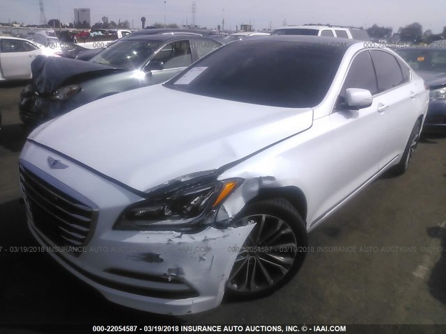 KMHGN4JE6FU100537 - 2015 HYUNDAI GENESIS 3.8L WHITE photo 2