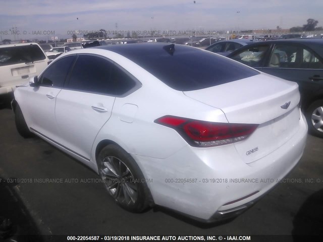 KMHGN4JE6FU100537 - 2015 HYUNDAI GENESIS 3.8L WHITE photo 3