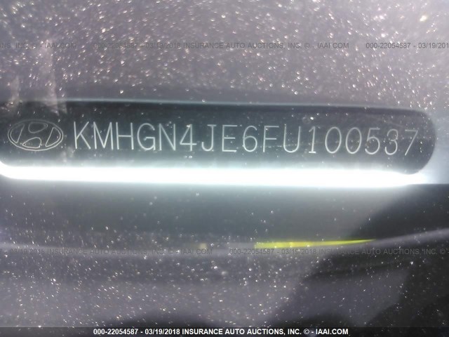 KMHGN4JE6FU100537 - 2015 HYUNDAI GENESIS 3.8L WHITE photo 9