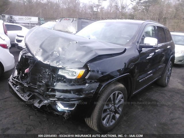 1C4RJFCT6HC862209 - 2017 JEEP GRAND CHEROKEE OVERLAND BLACK photo 2