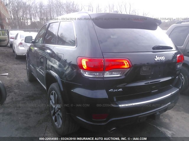 1C4RJFCT6HC862209 - 2017 JEEP GRAND CHEROKEE OVERLAND BLACK photo 3