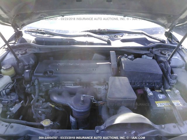 4T1BE46K98U238956 - 2008 TOYOTA CAMRY CE/LE/XLE/SE GRAY photo 10