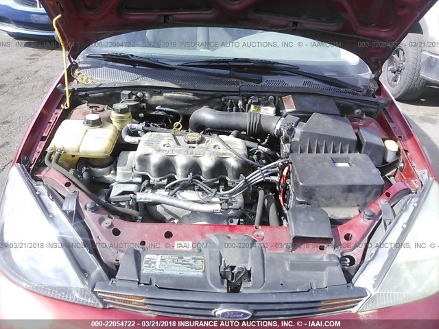 1FAFP33P63W140819 - 2003 FORD FOCUS LX RED photo 10