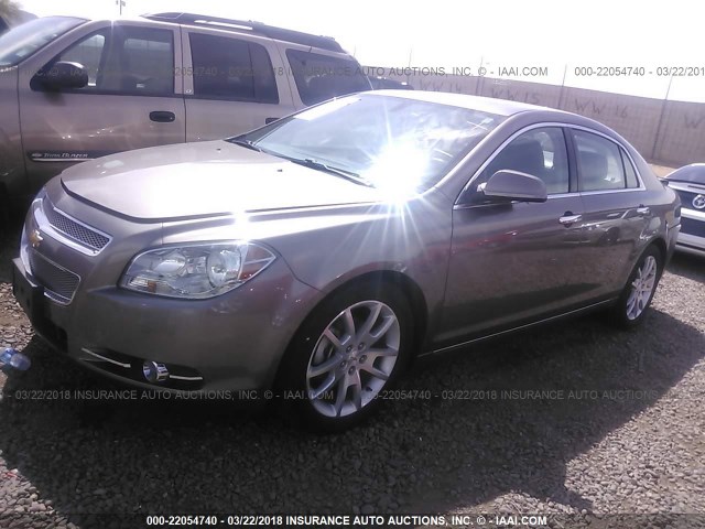 1G1ZE5E09CF154523 - 2012 CHEVROLET MALIBU LTZ 棕色 照片 2
