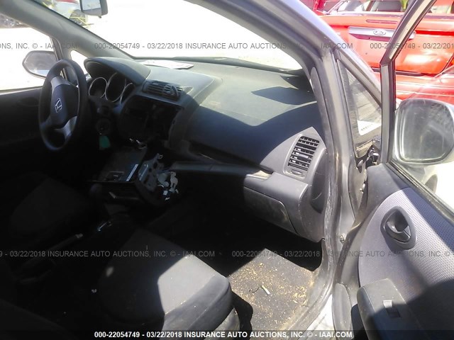 JHMGD38487S006864 - 2007 HONDA FIT SILVER photo 5