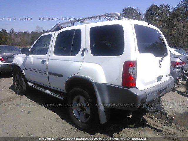 5N1ED28Y21C583702 - 2001 NISSAN XTERRA XE/SE WHITE photo 3