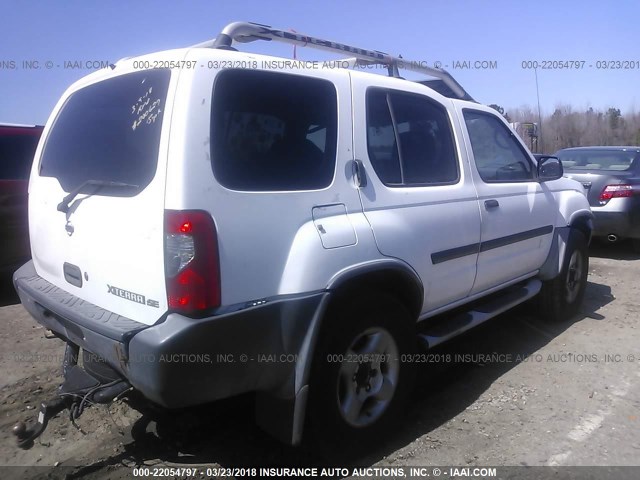 5N1ED28Y21C583702 - 2001 NISSAN XTERRA XE/SE WHITE photo 4