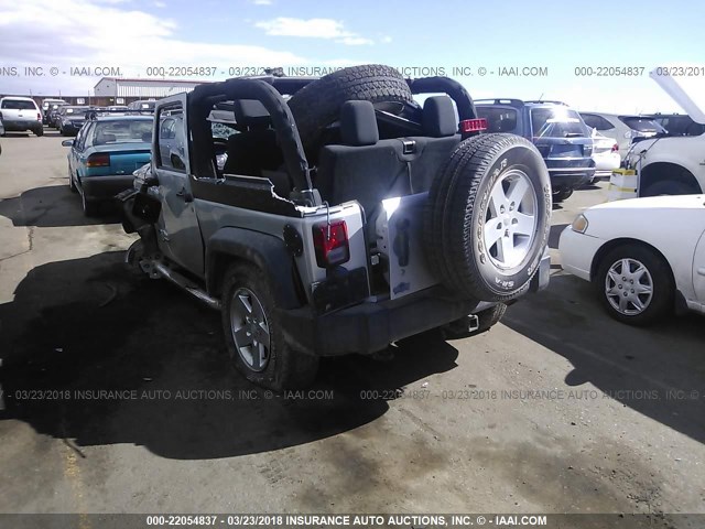 1J4AA2D1XBL601542 - 2011 JEEP WRANGLER SPORT ვერცხლისფერი ფოტო 3
