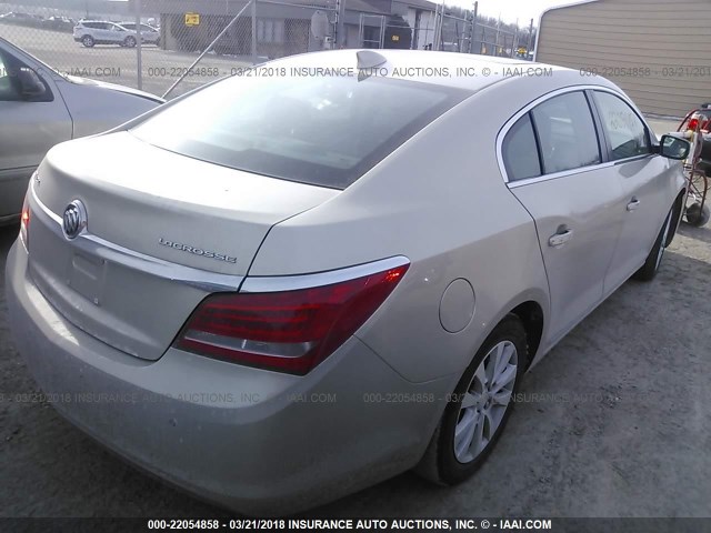 1G4GB5GRXGF206715 - 2016 BUICK LACROSSE 金色 照片 4