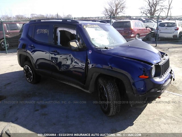 ZACCJBCB0HPE87399 - 2017 JEEP RENEGADE TRAILHAWK BLUE photo 1