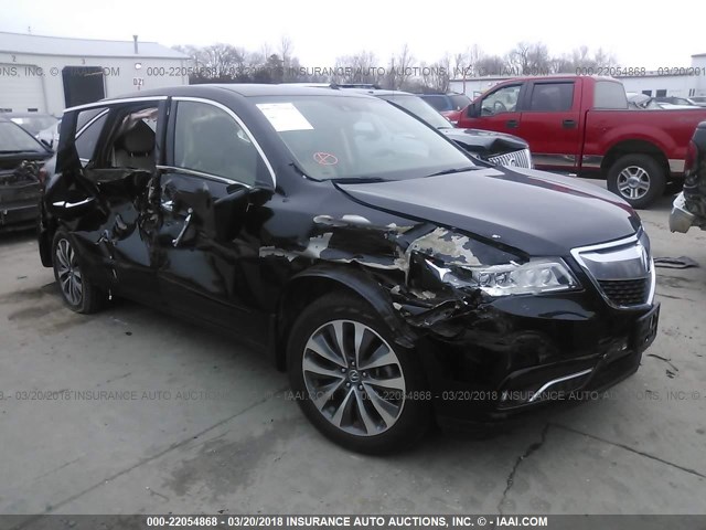 5FRYD3H46EB012029 - 2014 ACURA MDX TECHNOLOGY BLACK photo 1