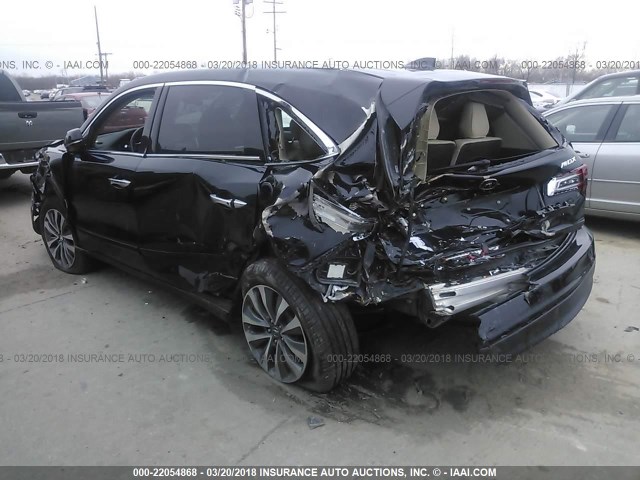 5FRYD3H46EB012029 - 2014 ACURA MDX TECHNOLOGY BLACK photo 3