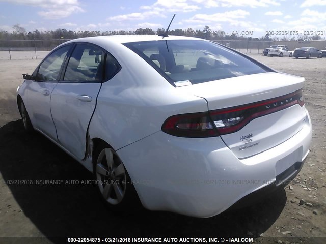 1C3CDFBB3FD222010 - 2015 DODGE DART SXT WHITE photo 3