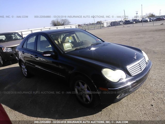 WDBRF61J14E019177 - 2004 MERCEDES-BENZ C 240 BLACK photo 1