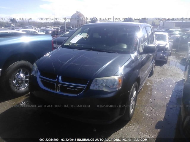 2C4RDGBG8DR788195 - 2013 DODGE GRAND CARAVAN SE BLUE photo 2