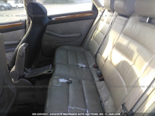 WAUBA24B9XN046157 - 1999 AUDI A6 2.8 QUATTRO GRAY photo 8