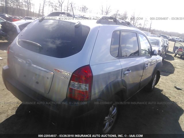 KM8JN12D28U862809 - 2008 HYUNDAI TUCSON SE/LIMITED SILVER photo 4