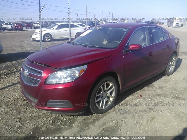1G11D5RRXDF104823 - 2013 CHEVROLET MALIBU 1LT 红色 照片 2