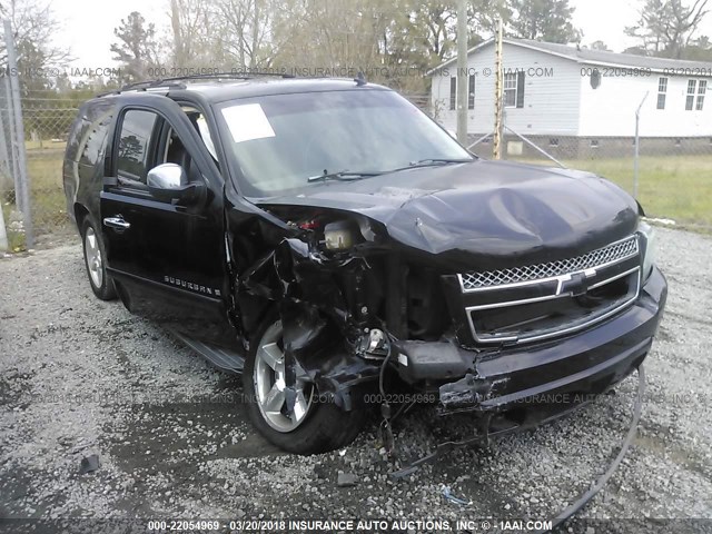 1GNFC16017R334761 - 2007 CHEVROLET SUBURBAN C1500 BLACK photo 1