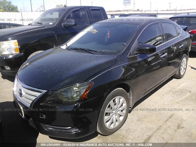 3N1AB7AP5FY290286 - 2015 NISSAN SENTRA S/SV/SR/SL BLACK photo 2