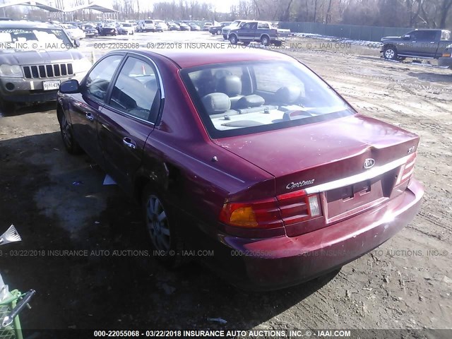 KNAGD128725170385 - 2002 KIA OPTIMA MAGENTIS/LX/SE RED photo 3