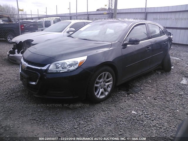 1G11C5SL1EF246763 - 2014 CHEVROLET MALIBU 1LT BLACK photo 2
