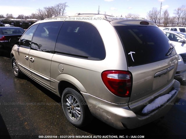 2C8GT64L61R138337 - 2001 CHRYSLER TOWN & COUNTRY LIMITED GOLD photo 3