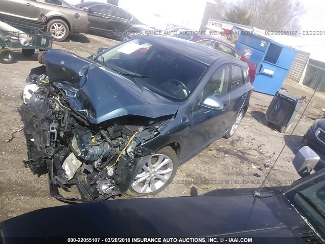 JM1BL1H69A1148609 - 2010 MAZDA 3 S BLUE photo 2