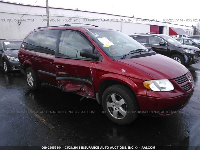 1D4GP24R06B708022 - 2006 DODGE GRAND CARAVAN SE RED photo 1