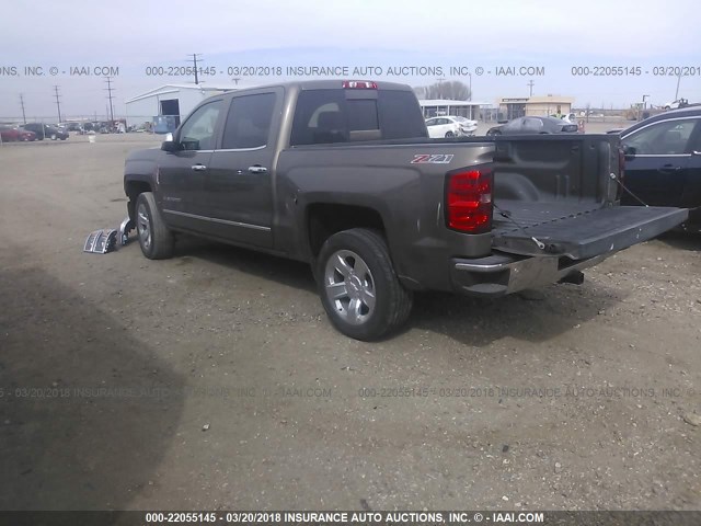 3GCUKSEC2FG104410 - 2015 CHEVROLET SILVERADO K1500 LTZ BROWN photo 3