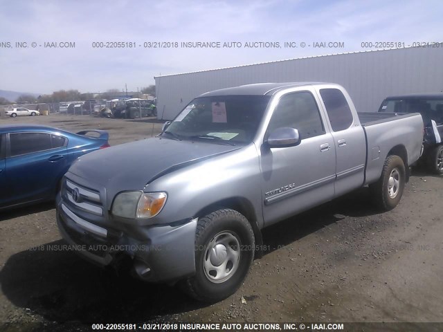 5TBRU34135S453414 - 2005 TOYOTA TUNDRA ACCESS CAB SR5 SILVER photo 2