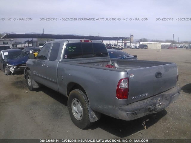 5TBRU34135S453414 - 2005 TOYOTA TUNDRA ACCESS CAB SR5 SILVER photo 3