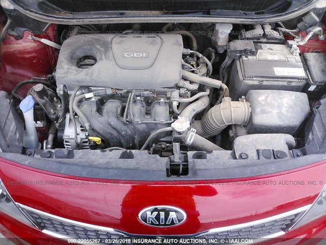 KNADN4A36G6626689 - 2016 KIA RIO EX/SX RED photo 10