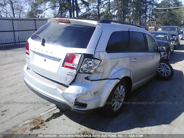 3C4PDCBG7ET144153 - 2014 DODGE JOURNEY SXT SILVER photo 4