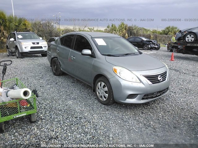 3N1CN7AP6CL917716 - 2012 NISSAN VERSA S/SV/SL SILVER photo 1