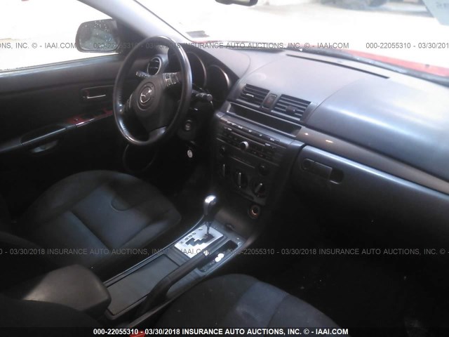 JM1BK344X81782377 - 2008 MAZDA 3 HATCHBACK RED photo 5