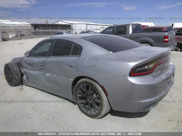 2C3CDXHG2GH346783 - 2016 DODGE CHARGER SXT GRAY photo 3