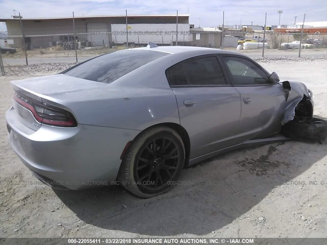 2C3CDXHG2GH346783 - 2016 DODGE CHARGER SXT GRAY photo 4