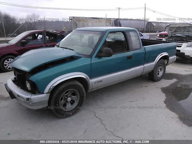 1GCCS19W2R8178687 - 1994 CHEVROLET S TRUCK S10 GREEN photo 2